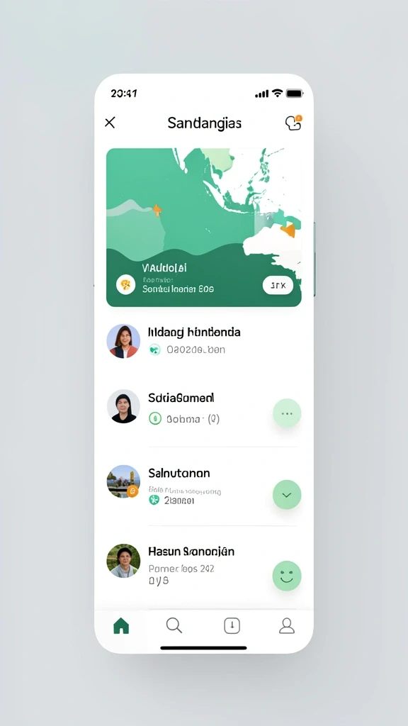 Tampilan awal aplikasi yang menarik dan ramah pengguna.