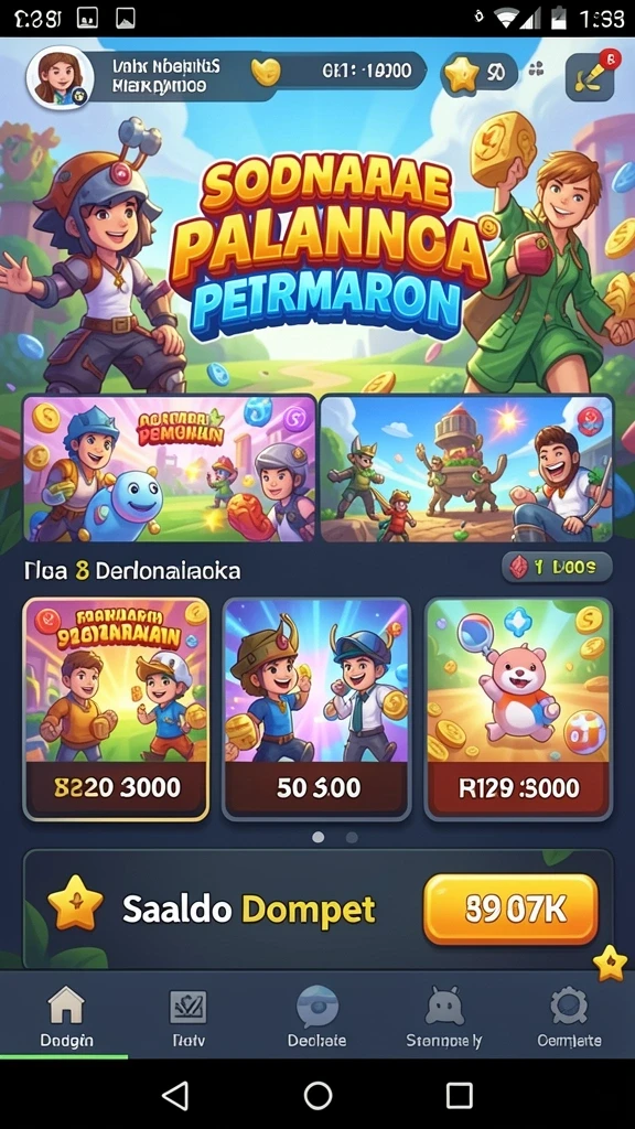 Tampilan awal yang menarik dan penuh warna.