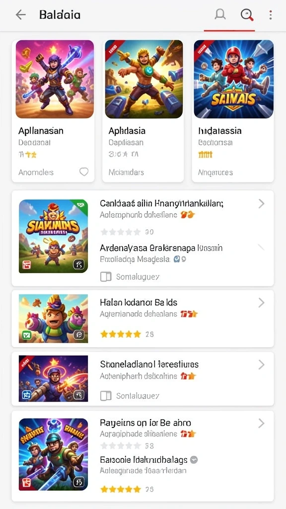 Tampilan antarmuka permainan yang ramah pengguna.
