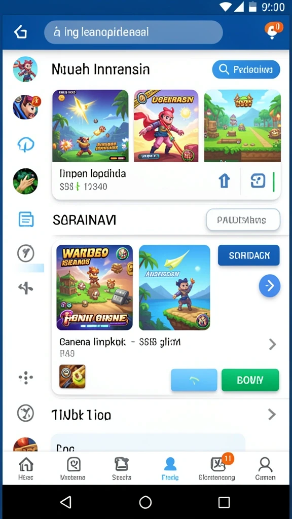 Tampilan menu yang mudah dinavigasi.