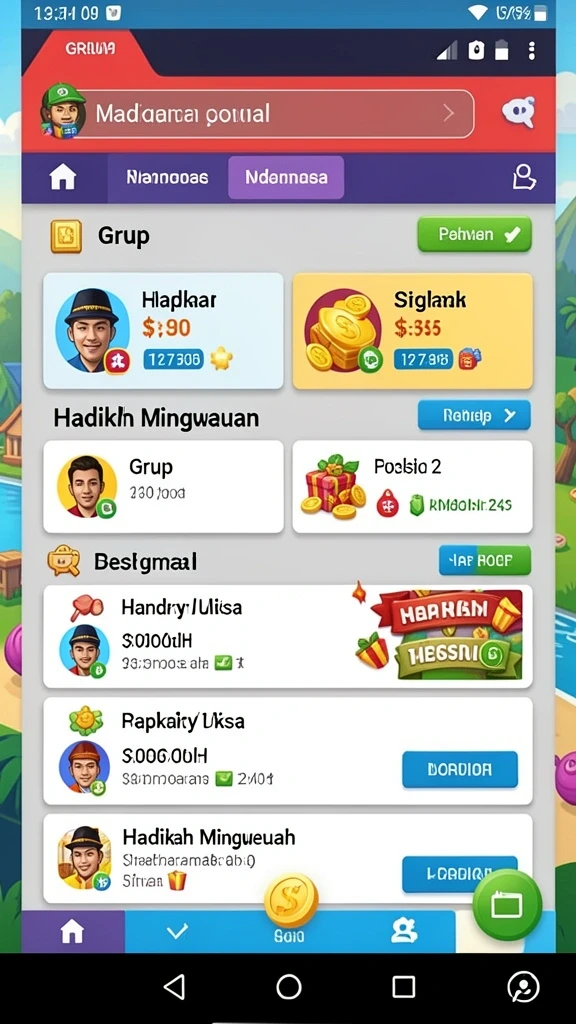 Level permainan yang menantang dan seru.